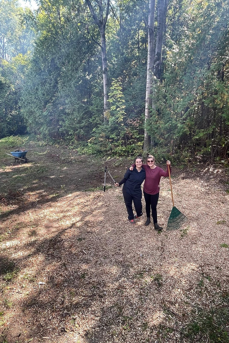 Ontario forest with beautiful fall colours near water